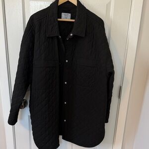 Old Navy Women's Black Quilted Utility Jacket